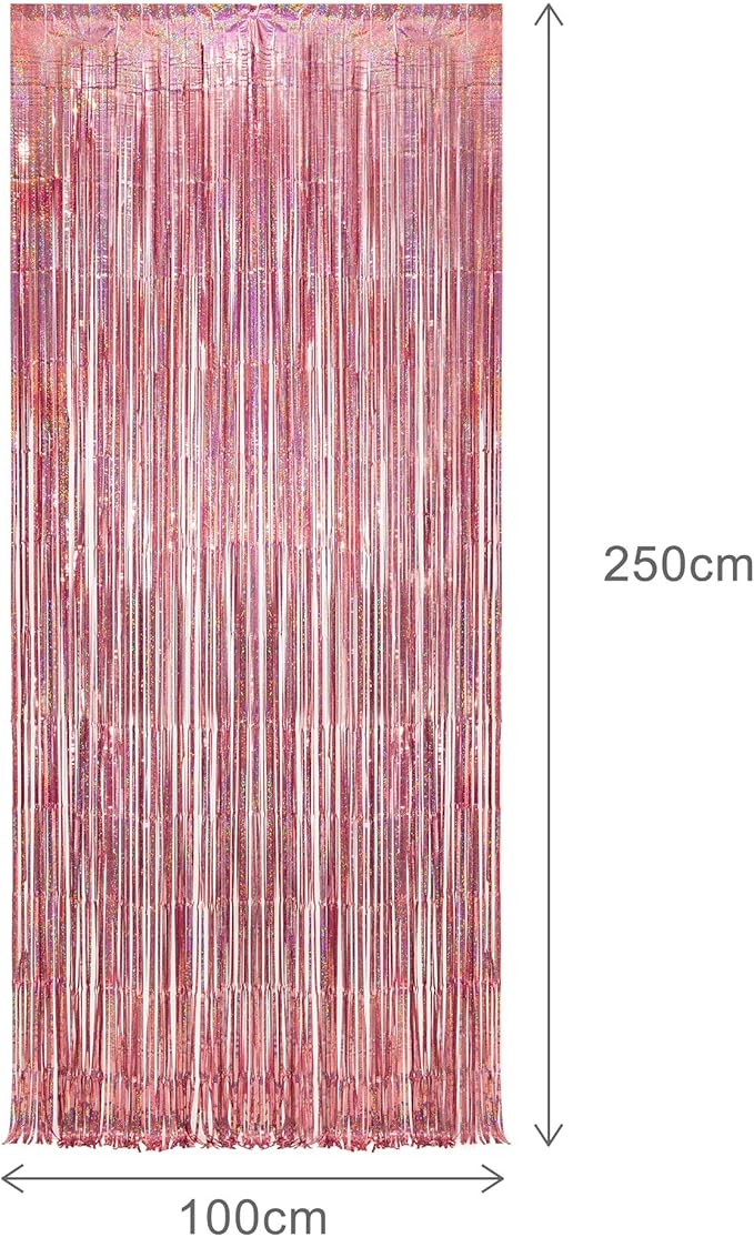 Rose Gold Tinsel Party Backdrop - Image 9