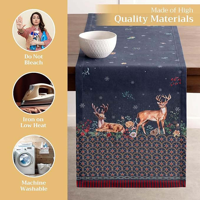 Maison d' Hermine Table Runner 100% Cotton Single Layer Table Runners 108 - Image 3