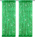 2 Packs 4x8FT Green Sequin Backdrop Curtains Glitter Background Graduation by Fanqisi
