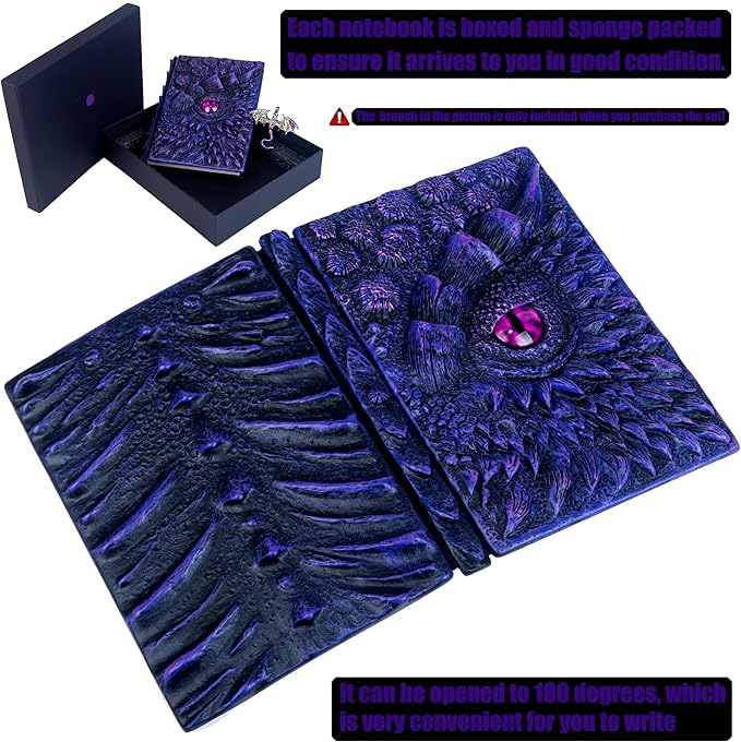 3D Dragon Eye Embossed Journal, Resin Engraving Notebook, Dnd notebook - Image 5