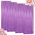 ShinyBeauty Sequin Curtains 4 Panels Lavender Sequin Backdrop Photo Backdrops by ShinyBeauty
