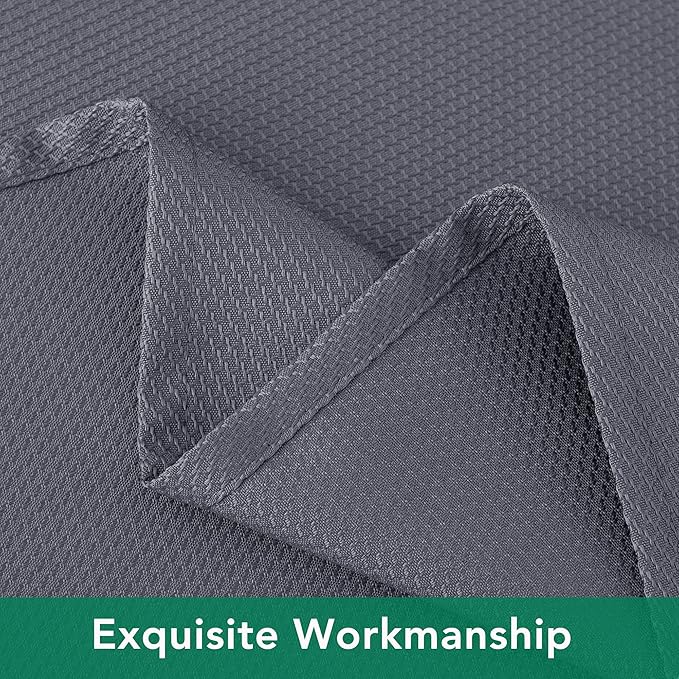 Biscaynebay Textured Fabric Round Tablecloths 60", Dark Grey Water Resistant - Image 5
