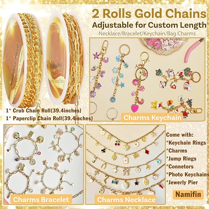 Namifin 384 Pcs Keychain Making Kit - Image 3