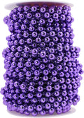 Mandala Crafts 8mm Faux Purple Pearl Beads Roll by MandalaCrafts