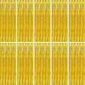 BTSD-home 10 Pack Gold Foil Fringe Curtain, Metallic Photo Booth Backdrop by BTSD-home