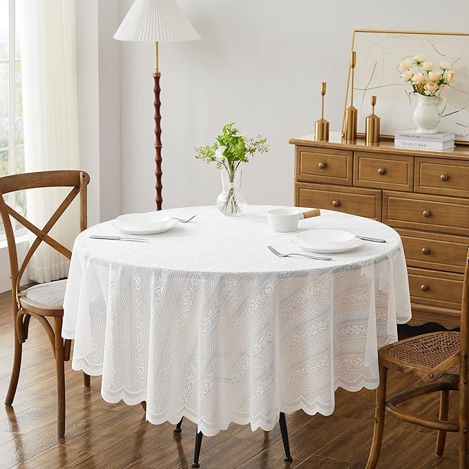 LinenZone Lace Round Tablecloth by LinenZone