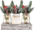 Christmas Mason Jars, Christmas Centerpiece Table Settings, Wood Tray by MARACCO