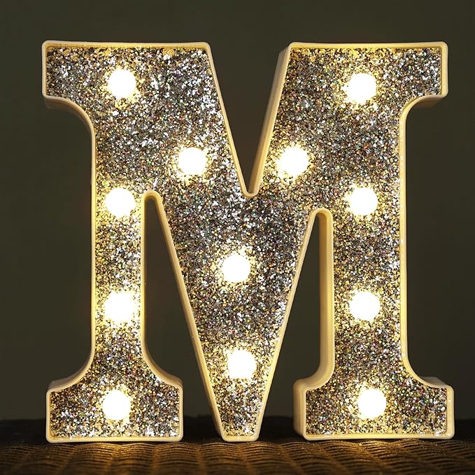 Light Up Marquee Letters for Table Decorations, Glitter Signs for Prom by NWLIGHT