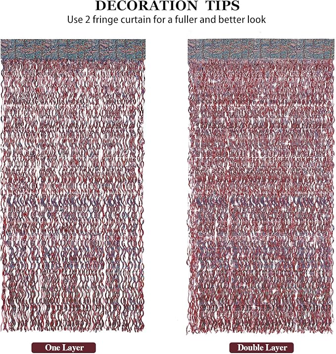 3 Pack 3.3 ft x 6.6 ft Tinsel Curtain -CYLMFC Rose Gold Birthday Backdrop - Image 5
