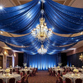 PartyVillage 10 Panels 5ftx30ft Royal Blue Ceiling Drapes by PartyVillage