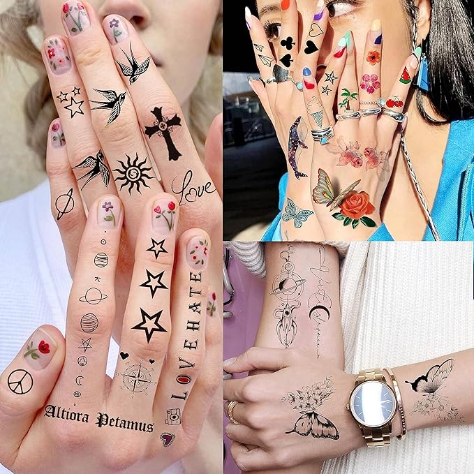 66 Sheets 430+ PCS Cute Temporary Tattoos - Image 5