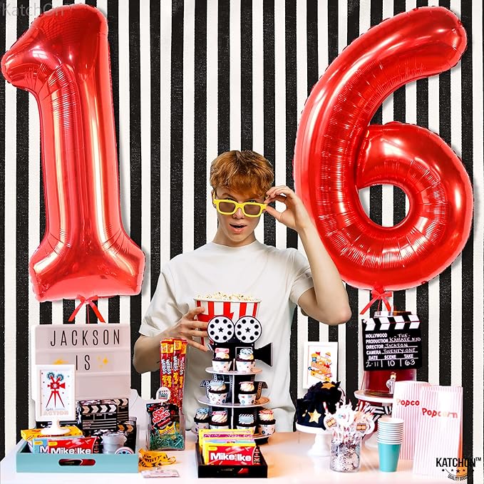 KatchOn, 40 Inch | 16th Birthday Balloons Red - Image 9
