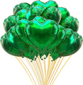 Jonhamwelbor 20Pcs 18 inch Green Foil Mylar Heart Shape Balloons Decorations by Jonhamwelbor