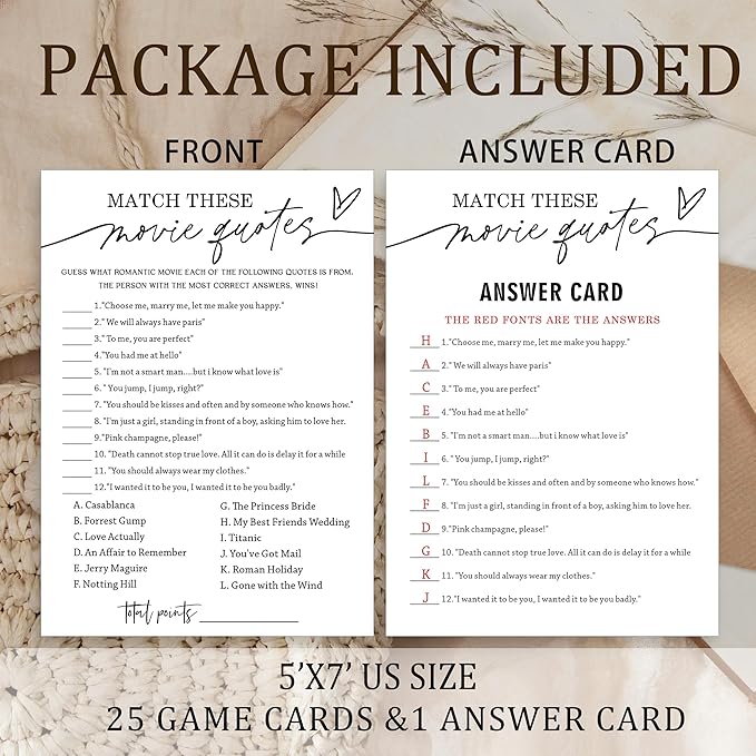 Fun Bridal Shower Games Set 25 Wedding Games Cards - Image 2