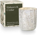ILLUME Small Boxed Crackle Glass Candle, Balsam & Cedar by ILLUME