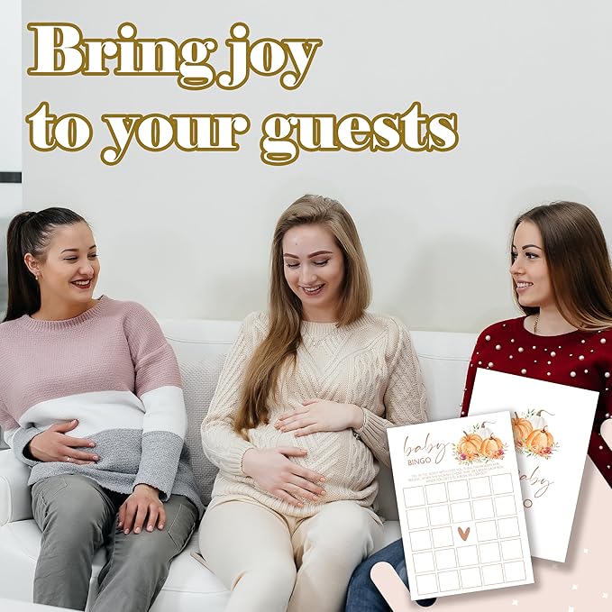 Baby Shower Games: Thanksgiving Bingo, Gender Reveal Party Decorations - Image 7