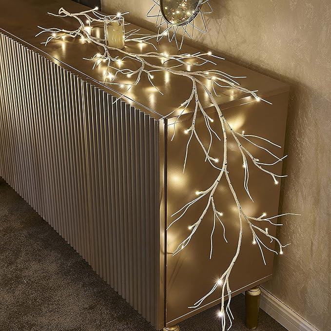 Birchlitland Birch Garland Lights 6FT 48 LED Battery Operated by Birchlitland