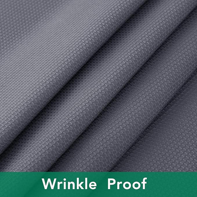 Biscaynebay Textured Fabric Round Tablecloths 90", Dark Grey Water Resistant - Image 8