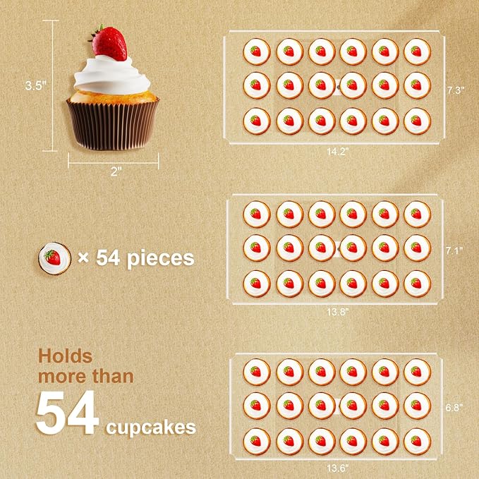 Dessert Cupcake Stand, 3 Set Acrylic Tiered Serving Tray - Image 8