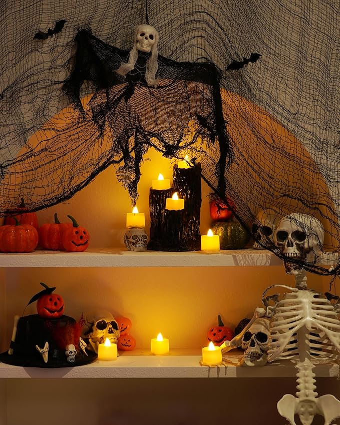 Amagic 12/24/50/100/150 Pack LED Tea Lights, Flameless Votive Candles, Battery - Image 3