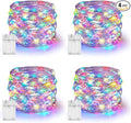 Dazzle Bright Fairy Lights Battery Operated, 4 Pack Total 80FT 240LED Silver by DazzleBright