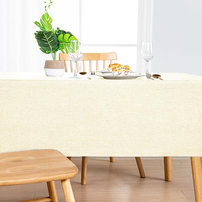 Hiasan 2 Pack Faux Linen Rectangle Tablecloth - Image 6