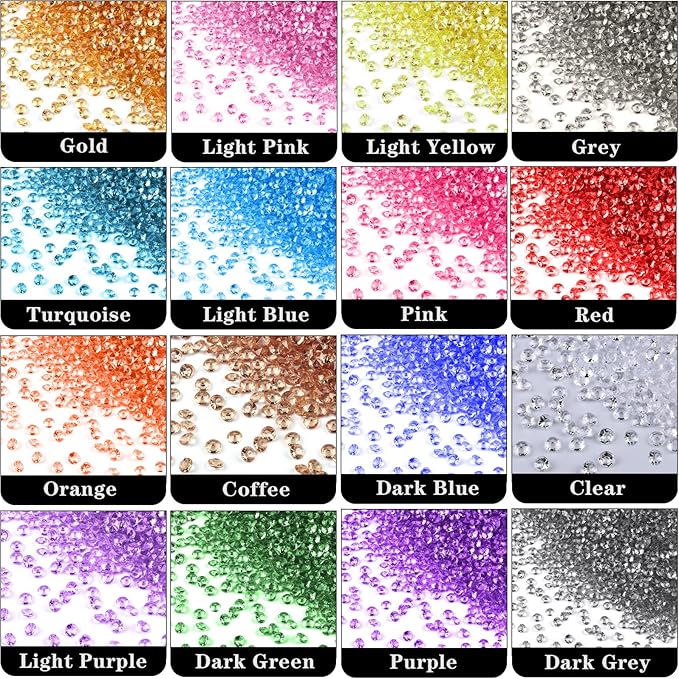 10000Pcs Crystal Acrylic Diamond Fake Gems Vase Filler, 4.5mm Faux Diamonds - Image 3