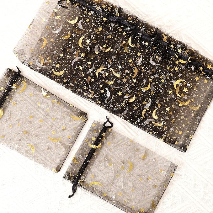 100PCS Moon Star Organza Bags - Image 5