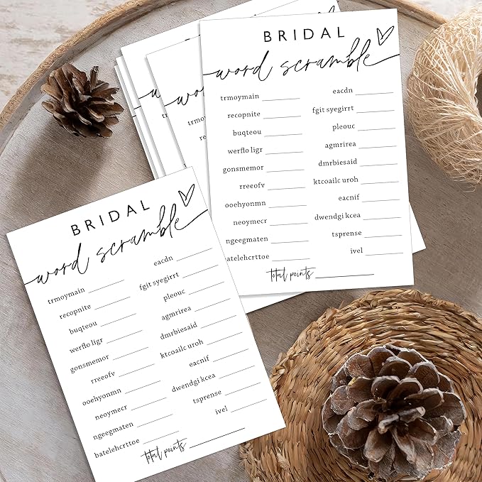 Fun Wedding Shower Games Bridal Word Scramble who knows the bride best 25 Game - Image 5