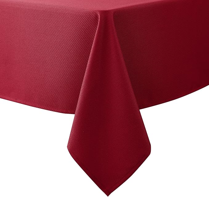 Biscaynebay Textured Fabric Christmas Rectangle Table Cloth 70x120 Inch by Biscaynebay