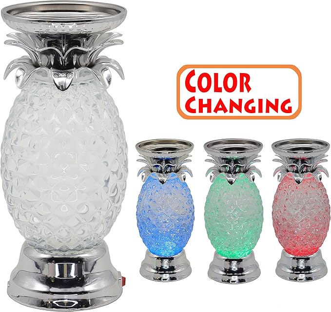 YAKii 9.5" Pineapple LED Color Changing Shine Lamp, Swirling Water Waves Lamp - Image 5