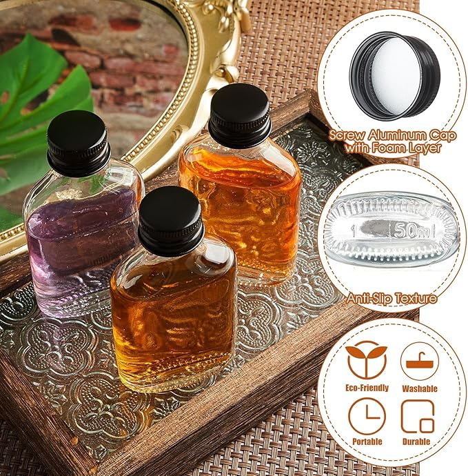 Patelai 16 Pcs Clear Glass Bottles - Image 3