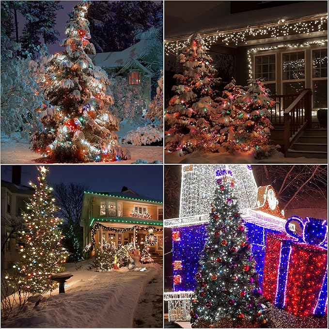 LAMPHOME 66ft Christmas Decorative Mini Lights, 200 LED Transparent Wire Fairy - Image 4