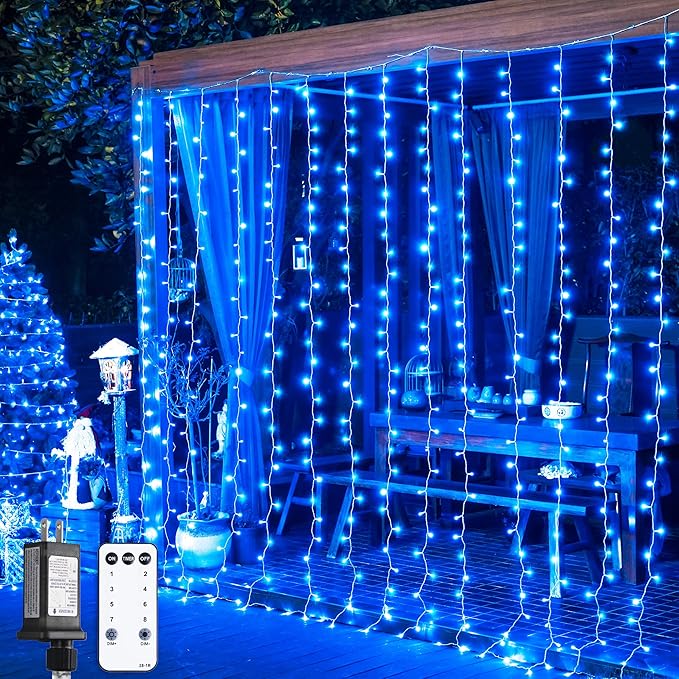 JMEXSUSS 300LED Christmas Curtain Lights by JMEXSUSS