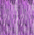 2 Pack Purple Foil Fringe Curtains Door Streamers Party Decorations 3.3 x 8.2 ft by Profasion