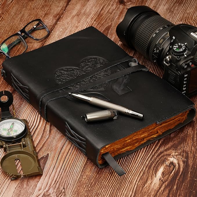 LUXEORIA Heart Journal for Women and Men, Handcrafted Leather Journal for - Image 4