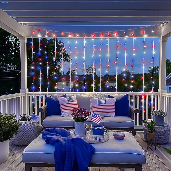 JMEXSUSS 300LED Red White and Blue Lights - Image 3