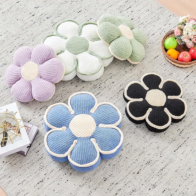 Flower Pillow, Soft Flower Decorative Throw Pillow, Cute Daisy Flower Shaped - Image 5