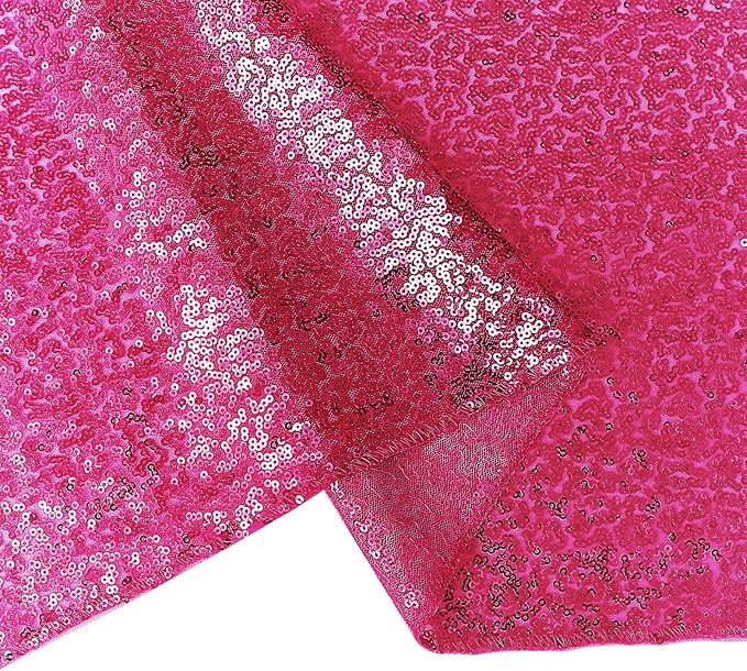 10 Packs 12 x 72 inches Sequin Table Runner, Hot Pink Glitter Table Runner - Image 4