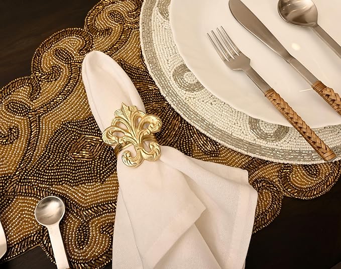 12-Pack Gold Napkin Rings - Image 7