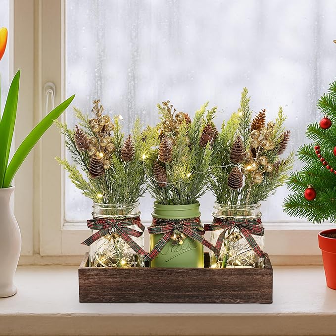 3 Pcs Mason Jar Centerpiece Decorations - Image 2