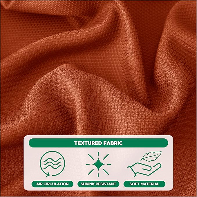 Biscaynebay Fall Tablecloth Textured Fabric Square Tablecloths 60x60 Inch - Image 4