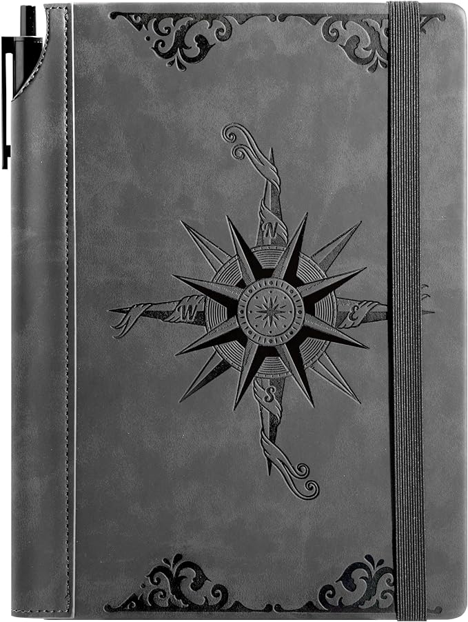 CAGIE Compass Leather Notebook Journal by CAGIE