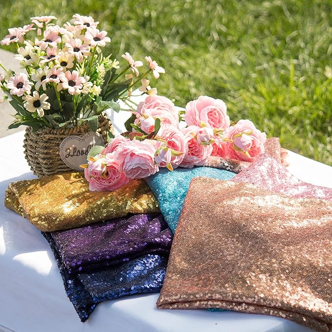 Orange Sequin Backdrop 4FTx8FT 2 Panel Glitter Fall Sequin Backdrop Sparkle - Image 7