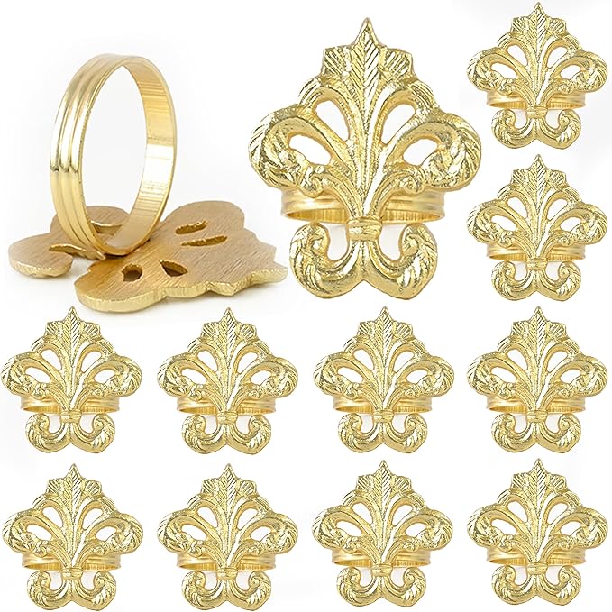 12-Pack Gold Napkin Rings by ALPHALivingHOME