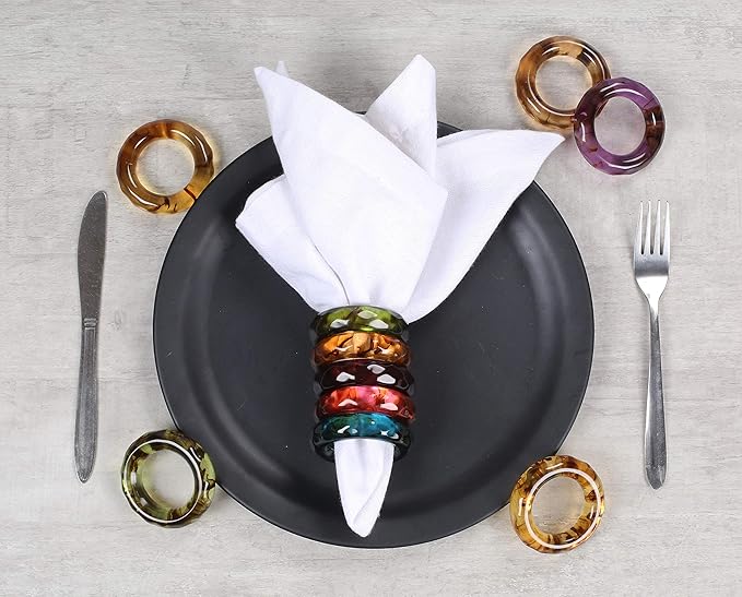 Spring Pastel Epoxy Napkin Rings - Image 5