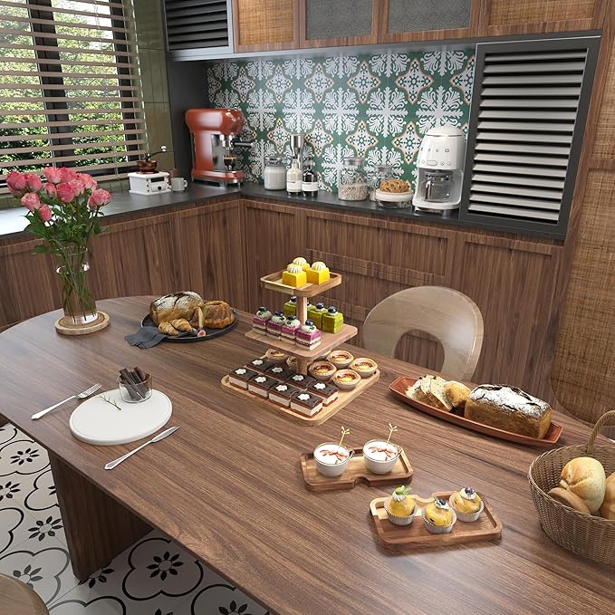 Acacia Wood 3 Tier Cupcake Stand - Image 3