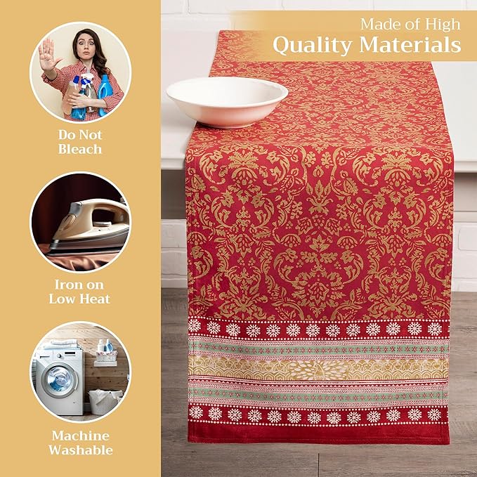 Maison d' Hermine Table Runner 100% Cotton Double Layer Table Runners 72 inches - Image 3