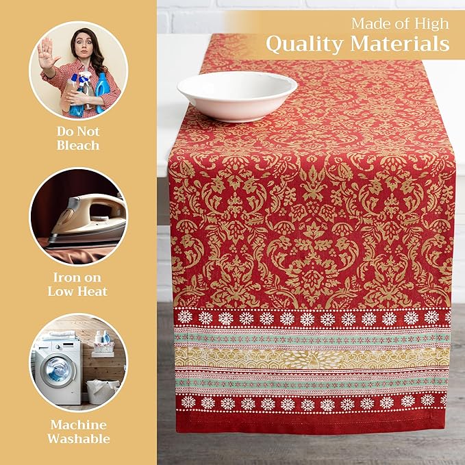 Maison d' Hermine Table Runner 100% Cotton Single Layer Table Runners 72 inches - Image 3