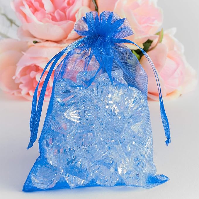 Super Z Outlet 100 Pack 5x7 Inch Mini Sheer Drawstring Organza Transparent Bags - Image 2